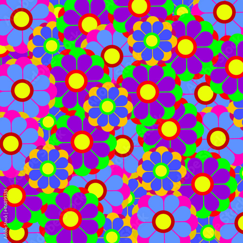 vector of many bright colors. flat background image with multicolored flowers