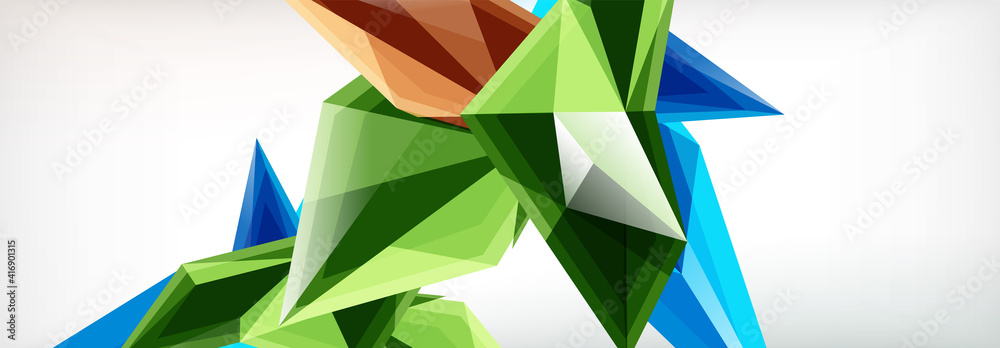 Vector 3d triangles and pyramids abstract background for business or technology presentations, internet posters or web brochure covers Vector 3d triangles and pyramids abstract background for business or technology presentations, internet posters or web brochure covers