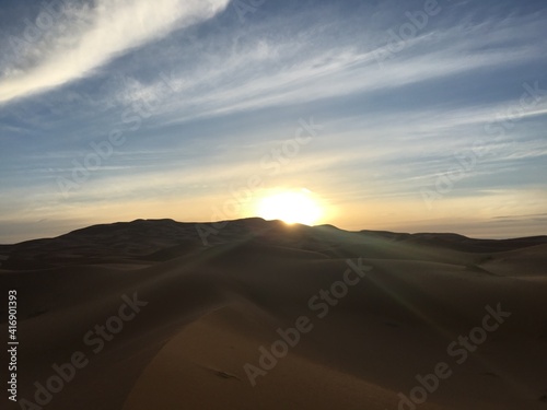 砂漠の夕日 © RIE