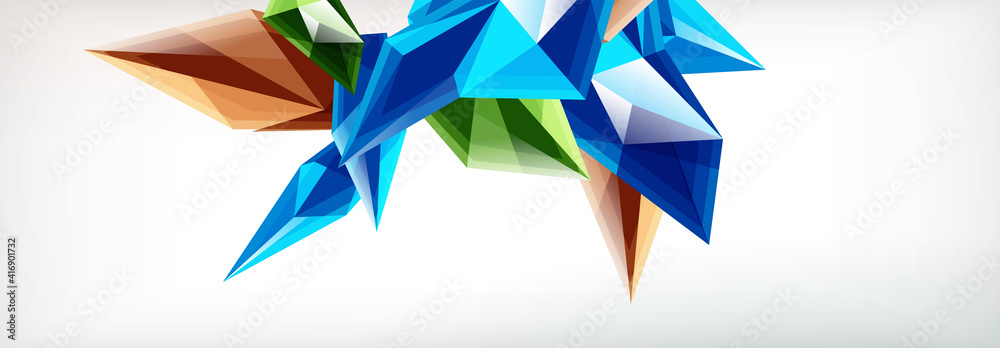 Vector 3d triangles and pyramids abstract background for business or technology presentations, internet posters or web brochure covers Vector 3d triangles and pyramids abstract background for business or technology presentations, internet posters or web brochure covers
