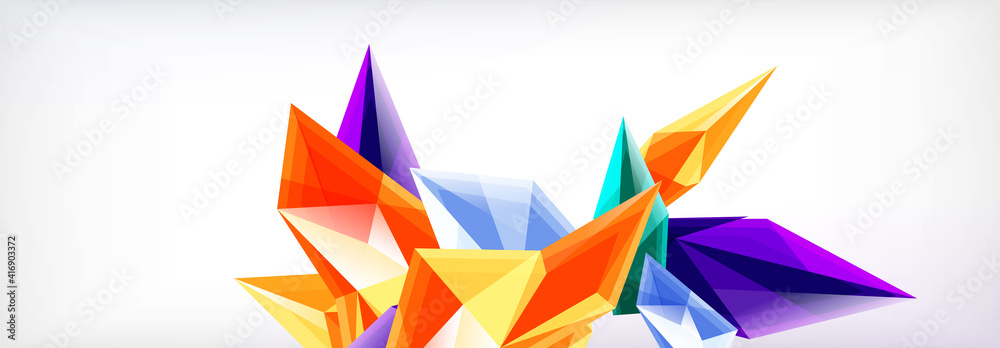 Vector 3d triangles and pyramids abstract background for business or technology presentations, internet posters or web brochure covers Vector 3d triangles and pyramids abstract background for business or technology presentations, internet posters or web brochure covers