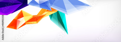 Vector 3d triangles and pyramids abstract background for business or technology presentations  internet posters or web brochure covers