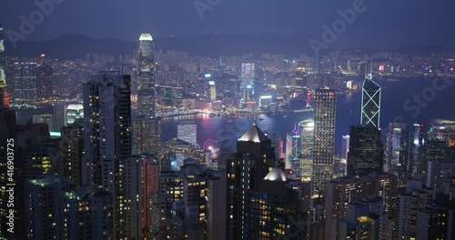 Wallpaper Mural Hong Kong city skyline at night Torontodigital.ca