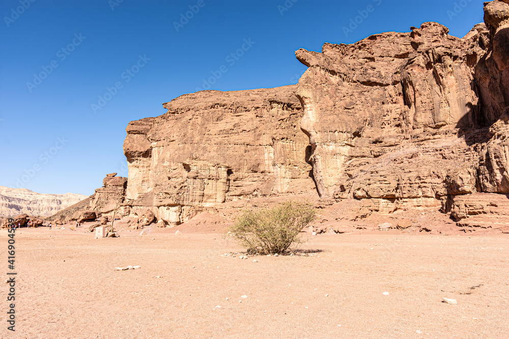 Solomon pillars in the Timna valley in Israel Solomon pillars in the Timna valley in Israel