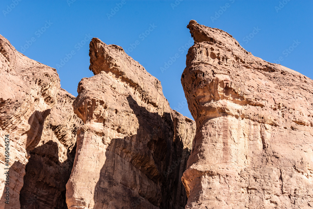 Solomon pillars in the Timna valley in Israel