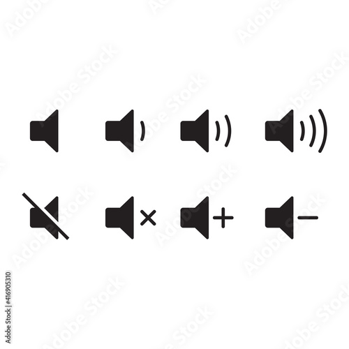 Speaker icon set. Sound icon