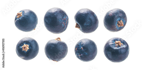A set of juniper berries. Isolated on a white background photo