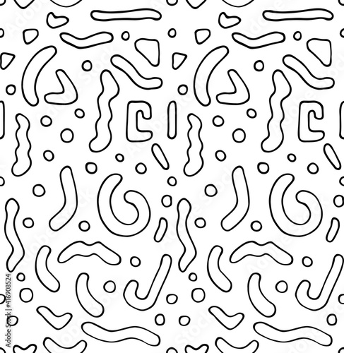 Jelly worms. Cute flat background for baby clothes, bed linen, packaging. Hand drawing in Doodle style. Vector illustration. Vector EPS 10