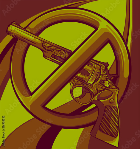 Symbol No gun on white background vector illustration