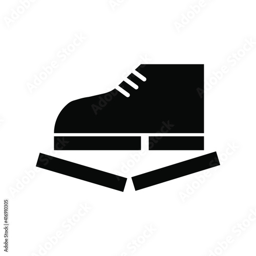 Don't step on it. Vector illustration of fragile or perishable place symbol on packaging, isolated on blank background that can be edited and changed color. Perfect for code on packaging.