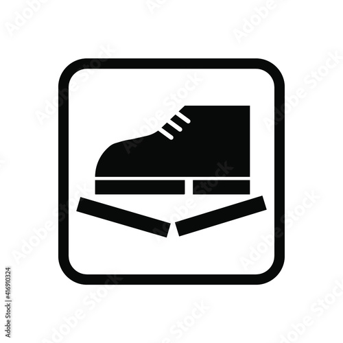 Don't step on it. Vector illustration of fragile or perishable place symbol on packaging, isolated on blank background that can be edited and changed color. Perfect for code on packaging.