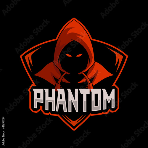 mascot of the red phantom esport logo photo