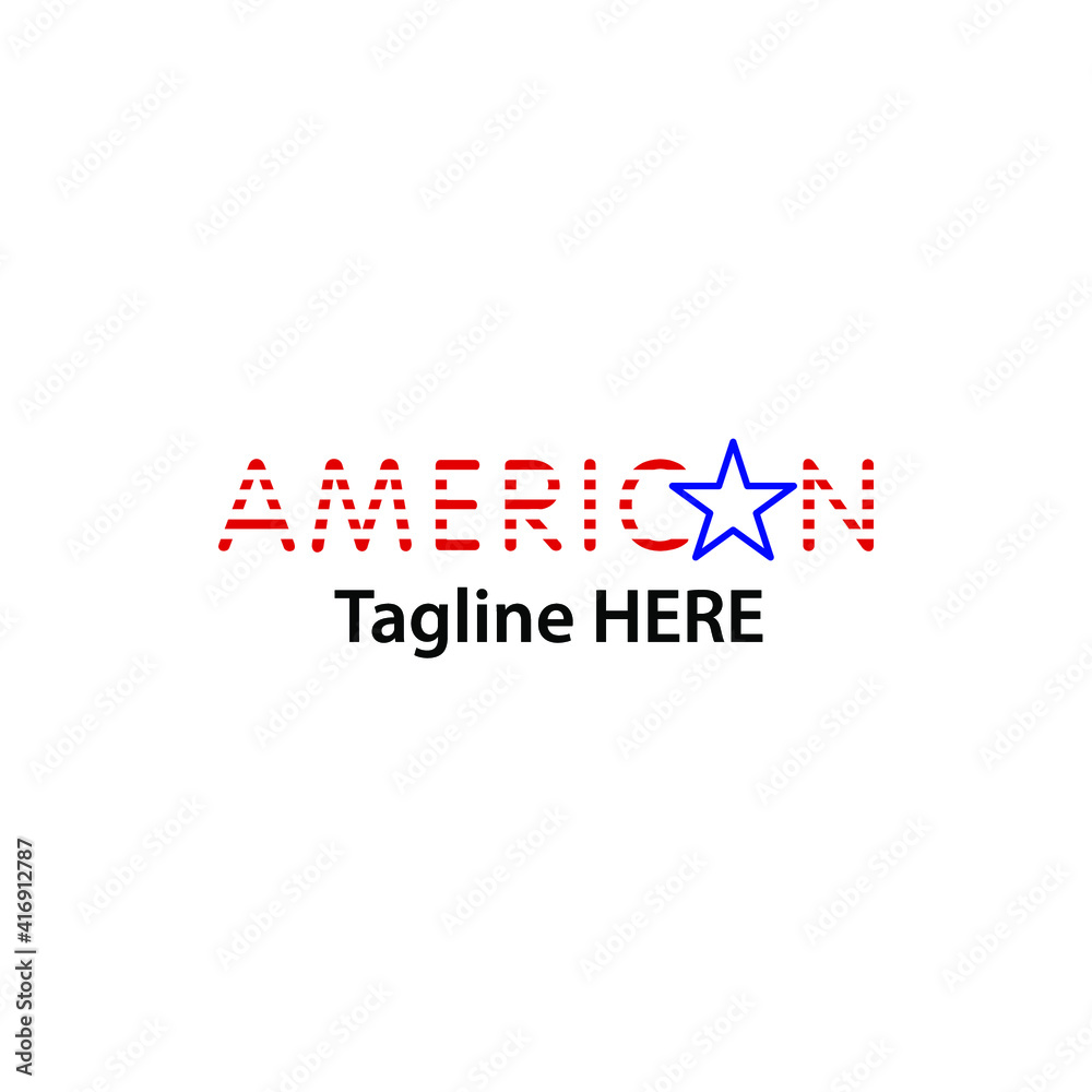 Obraz premium American logo design vector trendy