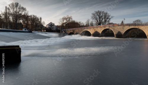 Relaxing at burgauer dam in jena with longexposure at a sunny day in winter 2021