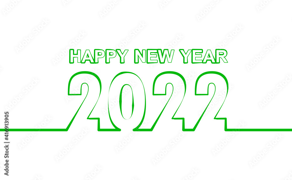 Naklejka premium Happy New Year 2022 Design Template. Ready to use illustration.