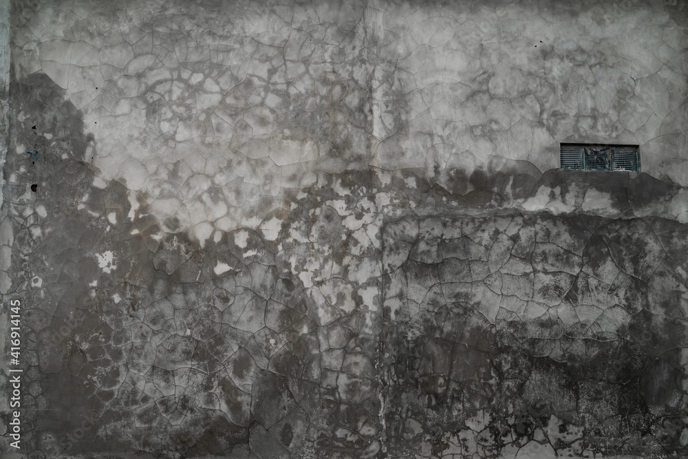 Texture of old gray concrete wall for background