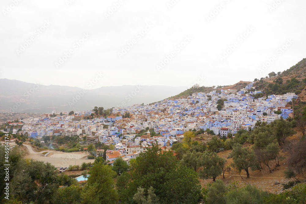 モロッコ旅行で青の街シャウエンを散策