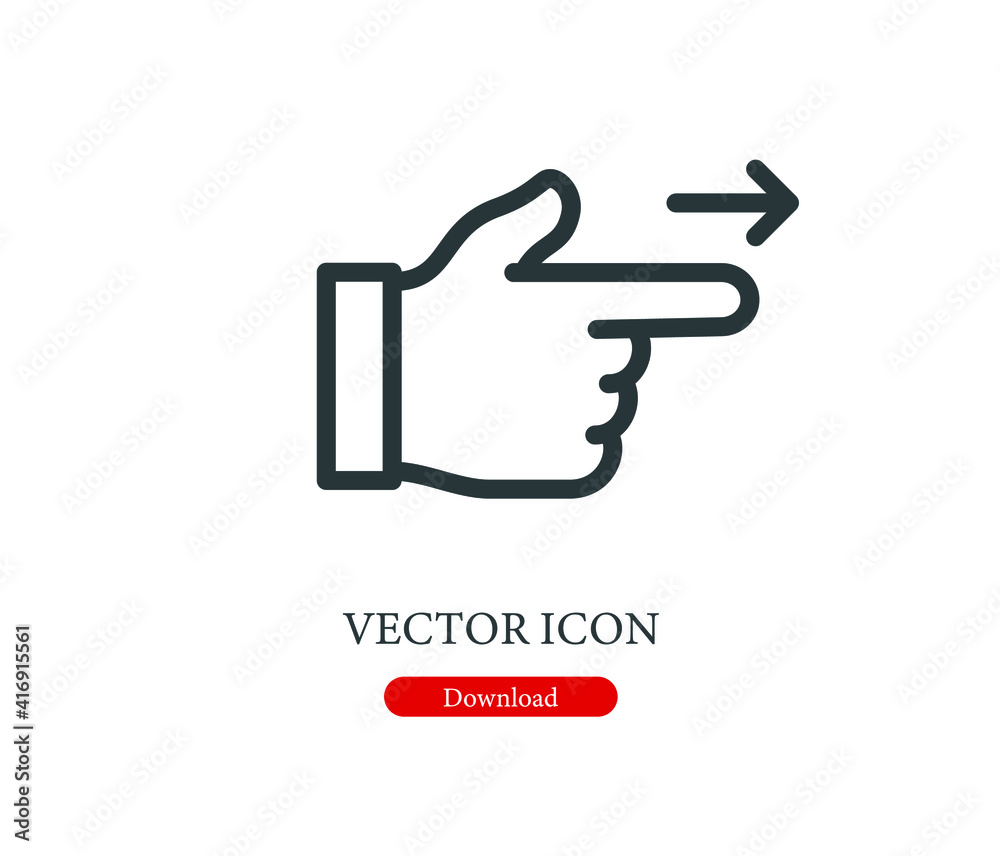 Pointing vector icon. Editable stroke. Symbol in Line Art Style for Design, Presentation, Website or Apps Elements, Logo. Pixel vector graphics - Vector Pointing vector icon. Editable stroke. Symbol in Line Art Style for Design, Presentation, Website or Apps Elements, Logo. Pixel vector graphics - Vector