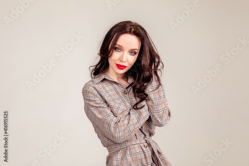young woman closeup portrait