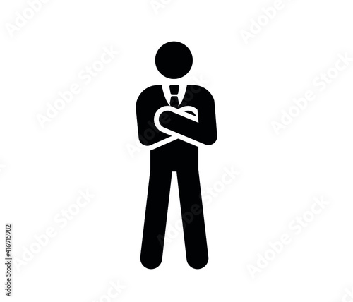 Bodyguard vector icon.  Editable stroke. Symbol in Line Art Style for Design, Presentation, Website or Apps Elements, Logo. Pixel vector graphics - Vector