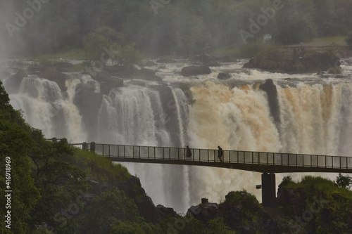 view of scenic Victoria Falls with bridge