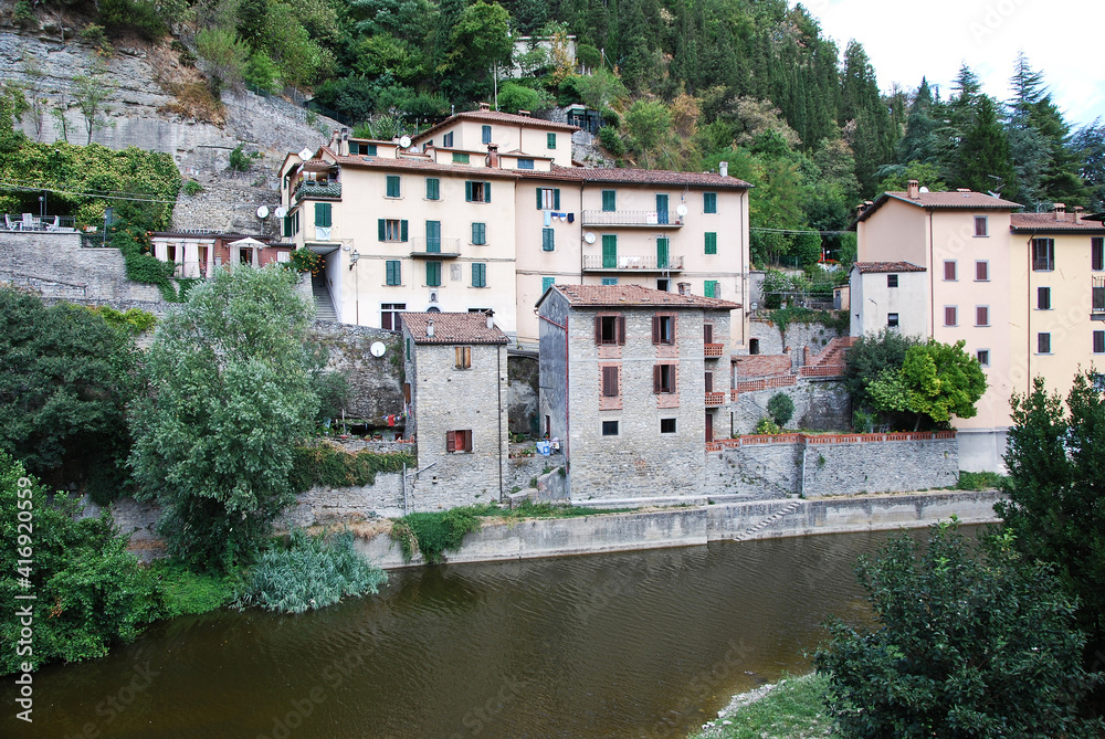 La cittadina di Marradi in provincia di Firenze, Toscana, Italia.