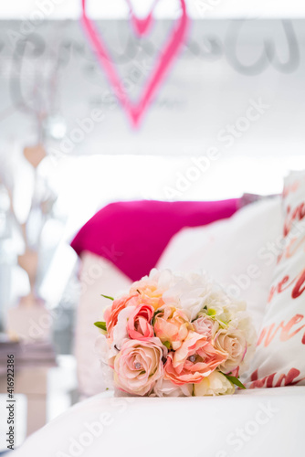 pink rose on a white background