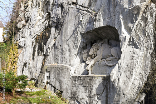 the lion monument in Lucerne photo