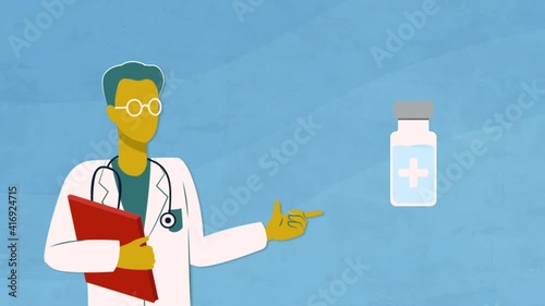 the doctor talks about vaccination