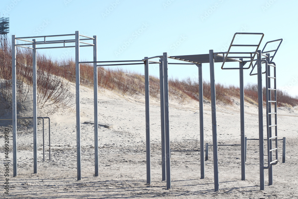free gym for workout on the beach