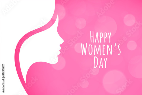 lovely pink happy womens day bokeh background