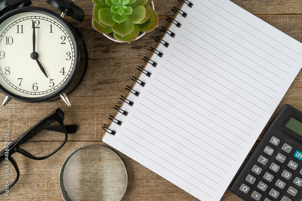 Business and finance creative concept with a copy space. Flat lay.