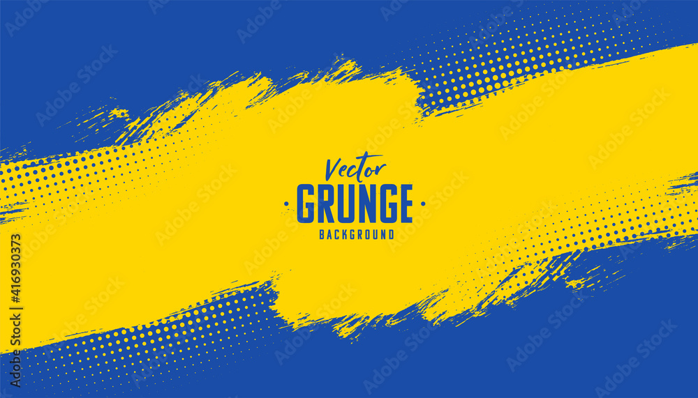 blue and yellow abstract grunge texture background