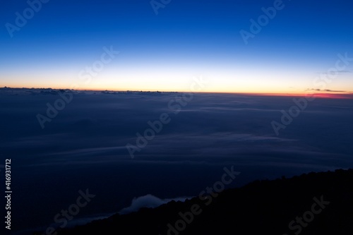 Sunrise at the top of Mt. Fuji