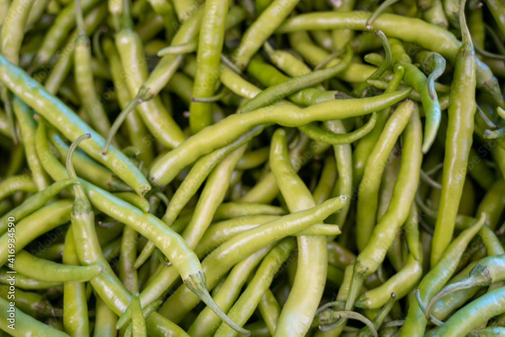 green chilly, pepper, oriental spice, hot in the market green chilly, pepper, oriental spice, hot in the market