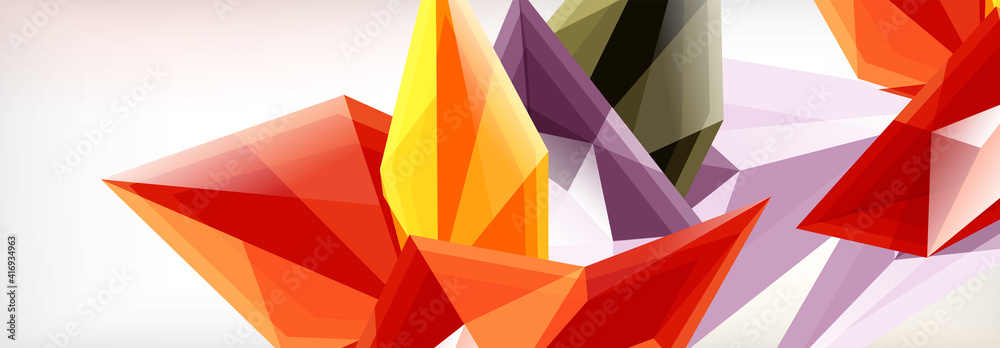 Vector 3d triangles and pyramids abstract background for business or technology presentations, internet posters or web brochure covers Vector 3d triangles and pyramids abstract background for business or technology presentations, internet posters or web brochure covers