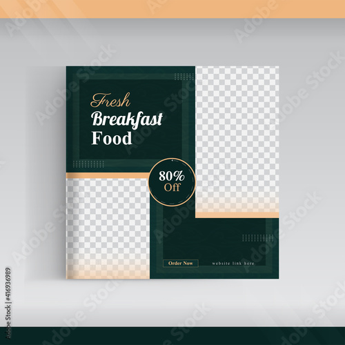 Sweet food social media post template