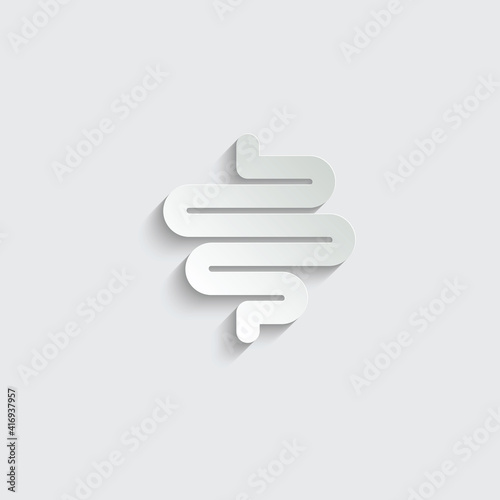 paper gut icon vector. health sign