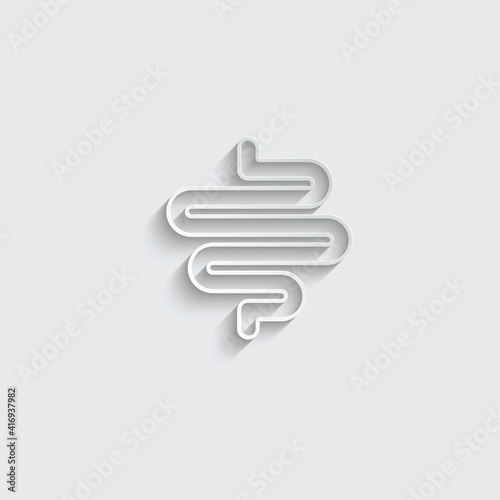 paper gut icon vector. health sign