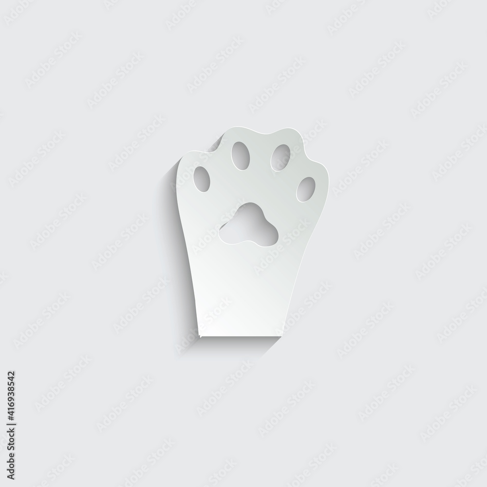 paper paw cat icon dog footprint sign free hand drawn paper paw cat icon dog footprint sign free hand drawn