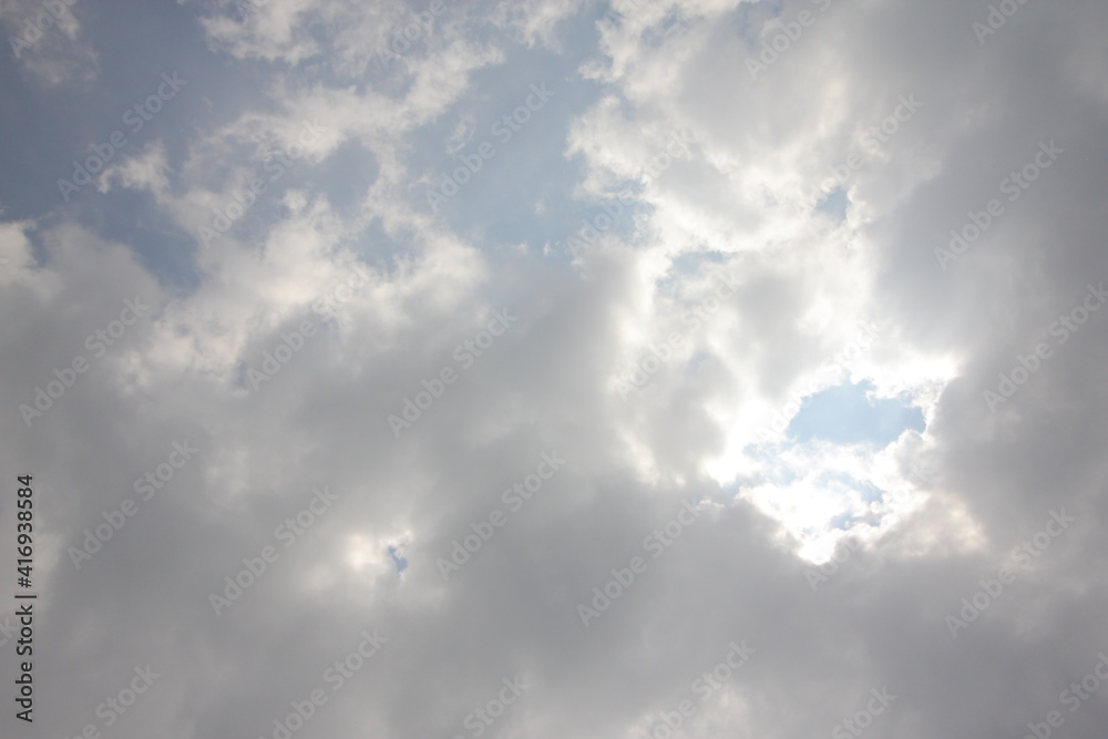 Bottom view of white sky in the afternoon Bottom view of white sky in the afternoon