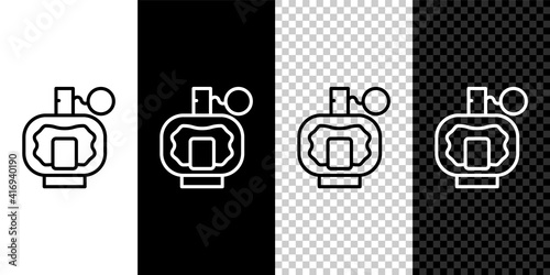 Set line Aftershave icon isolated on black and white,transparent background. Cologne spray icon. Male perfume bottle. Vector.