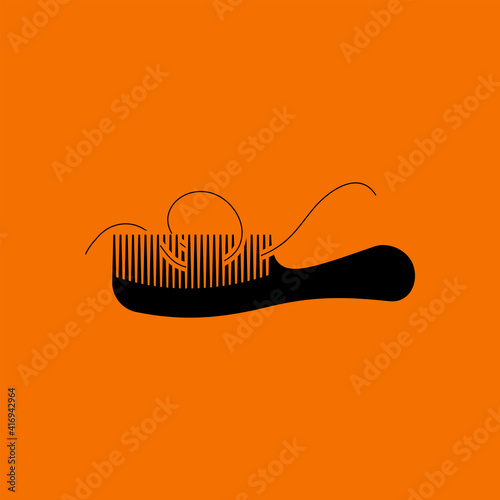 Hair In Comb Icon