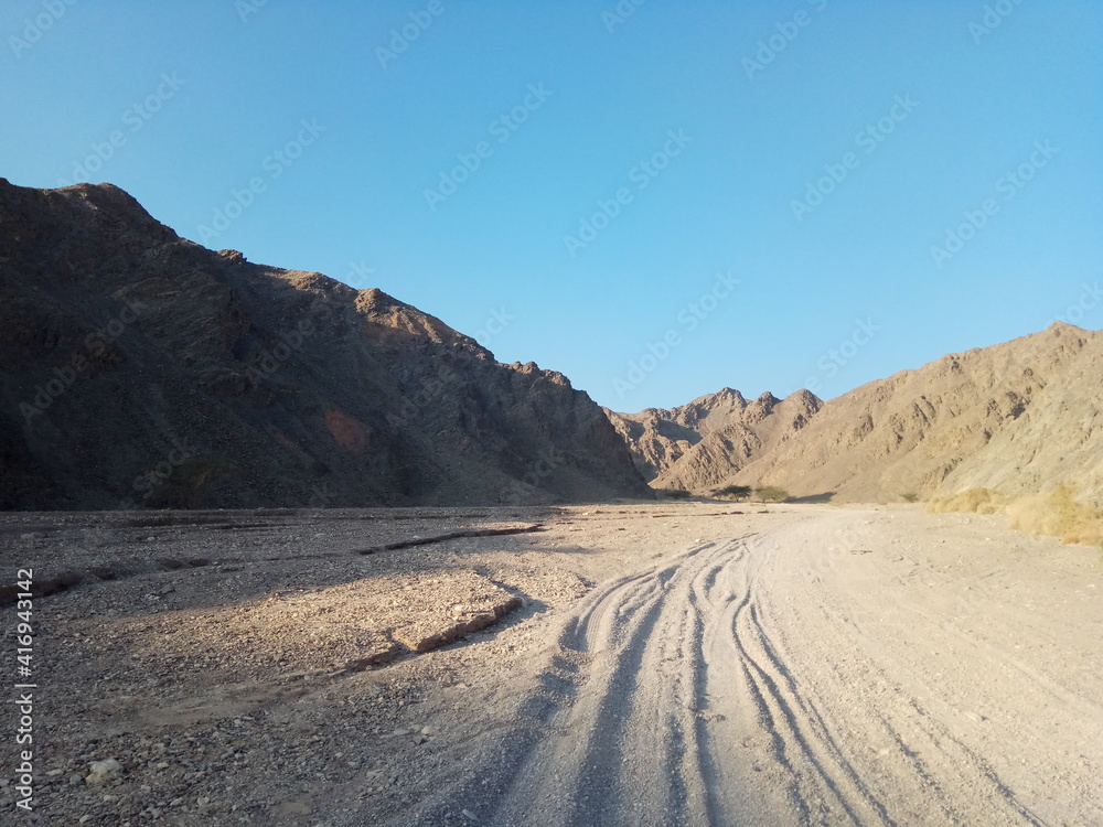 road in the desert road in the desert