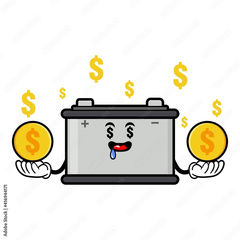 cute accu cartoon mascot character funny expression