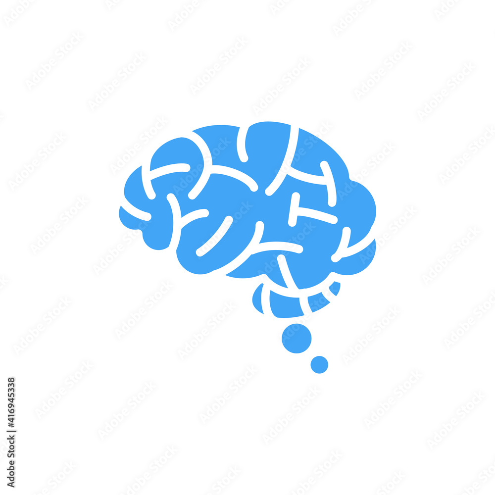 brain logo isolated on white background. vector illustration brain logo isolated on white background. vector illustration