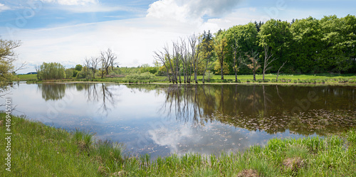 pond landscape, called Erlinger Seachtn, moorland near andechs, upper bavaria photo