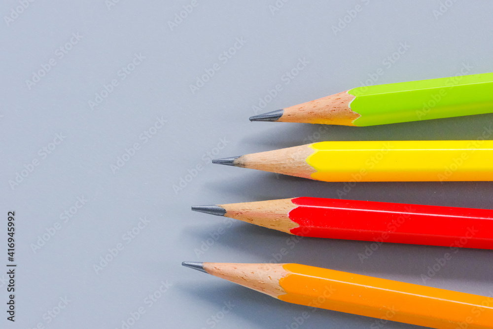 Pencils for students to draw on the floor of the school. Pencils for students to draw on the floor of the school.