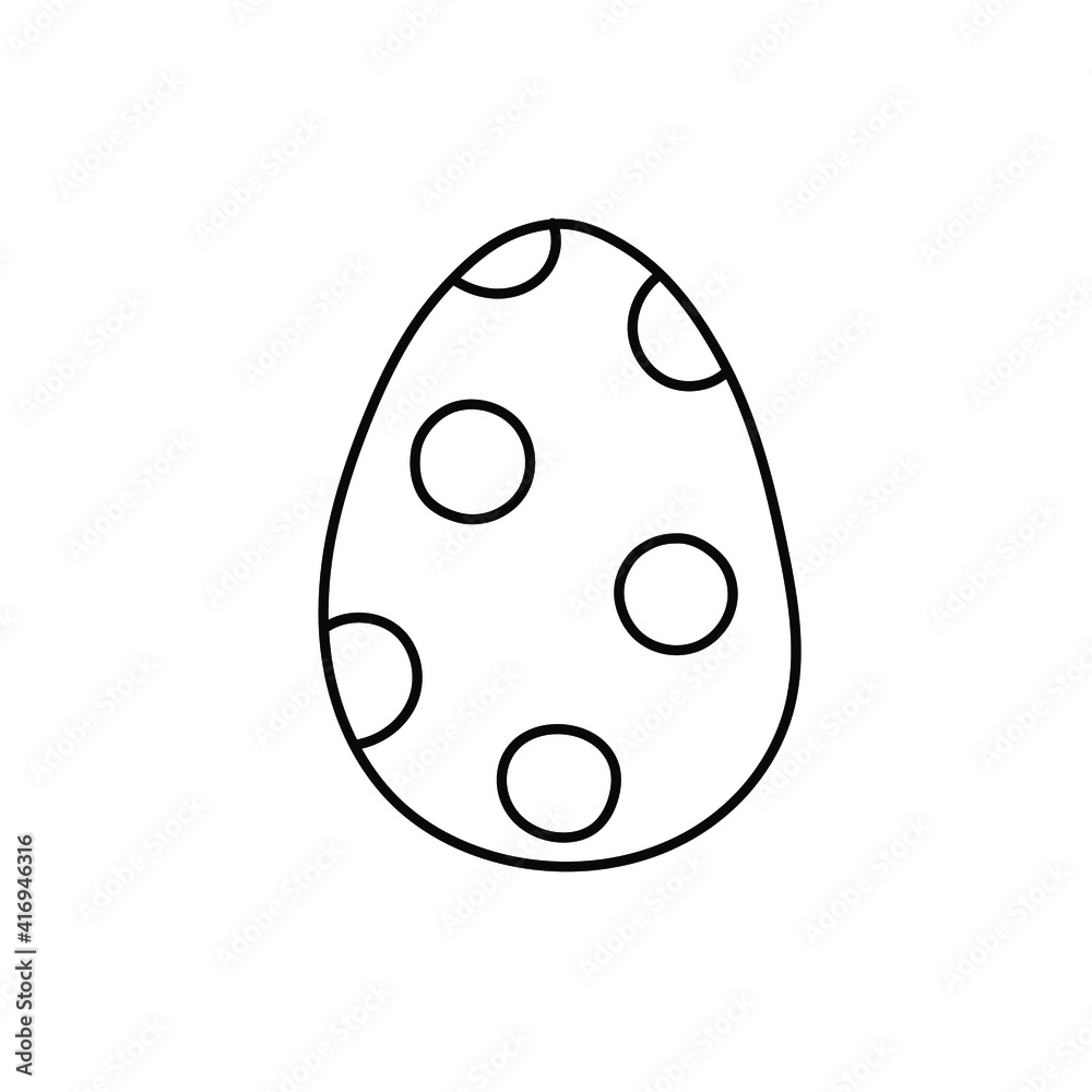 Easter doodle, painted egg, linear vector illustration. hand drawn style symbols and objects, simple, black drawing for sticker, decor, postcard, icon, coloring page, logo, banner Easter doodle, painted egg, linear vector illustration. hand drawn style symbols and objects, simple, black drawing for sticker, decor, postcard, icon, coloring page, logo, banner