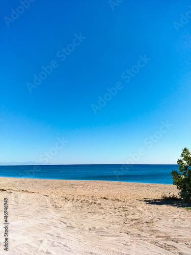 Deserted beach in Titreyengol in Turkey photo